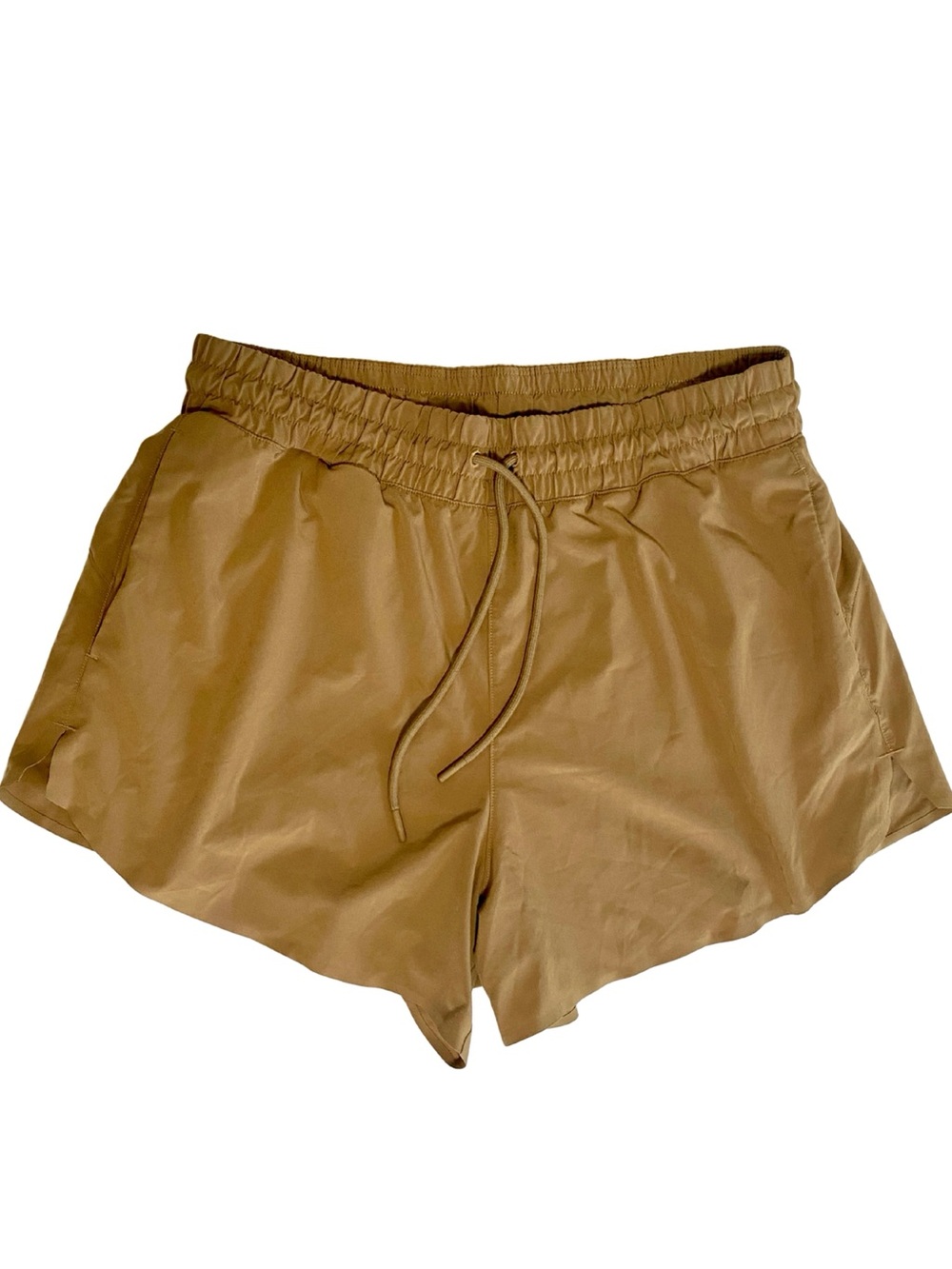 Athleta Crossroads running shorts in Tan Brown Medium